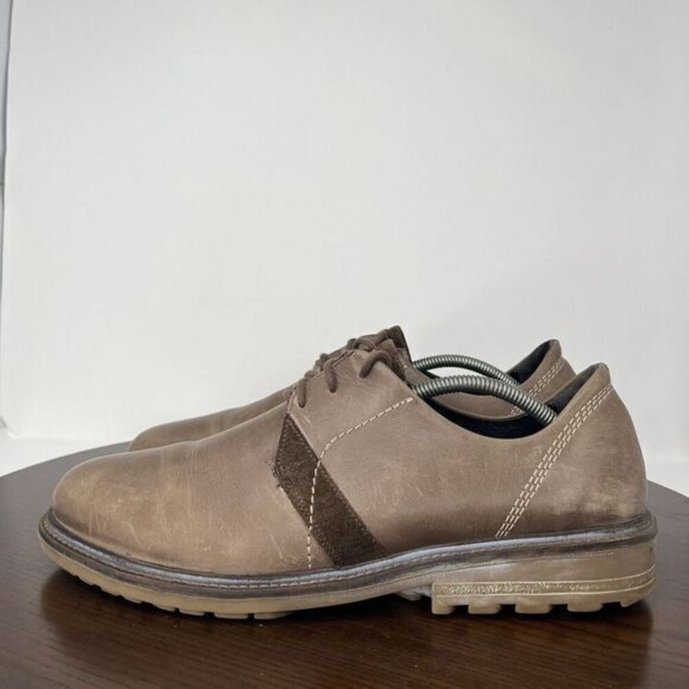 Naot Lindi Shoes Men 46 / 13-13.5 Brown Leather Derby Oxford Plain Toe Lug Dress